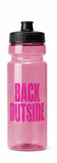 Back Outside signature Pink Water Bottle